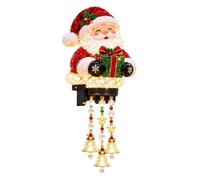 Luces de barandilla de porche de Navidad, decoración colgante LED | Luces LED colgantes de Navidad con base, fáciles de fijar en barandillas, vallas y balcones.
