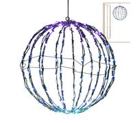 Luces de bola de Navidad de 40 cm, luces LED colgantes para exteriores, luces de plegables impermeables para porche, patio, árboles, jardín, , casa, boda, vacaciones, interior