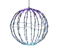 Luces de bola de Navidad de 50 cm, luces LED colgantes para exteriores, luces de plegables impermeables para porche, patio, árboles, jardín, , casa, boda, vacaciones, interior