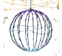 Luces de bolas de Navidad, luces de bolas para exteriores, luces colgantes para árboles de jardín, luces de bolas LED plegables, luces exteriores colgantes para bodas, patios, árboles, jardines