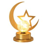 Luces de cadena - 8,5 cm castillo de luna arte de hierro | Luz nocturna decorativa cálida blanca lámpara, decoración de mesa, decoración de escritorio islámica para oficina