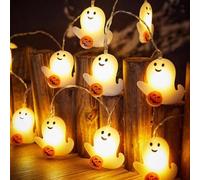 Luces de calabaza que funcionan con pilas, luces de decoración de Halloween, luces de cadena de calabaza, luces de batería de Halloween, luces de calabaza fantasma, decoración de Halloween para sala