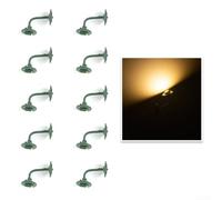 Luces de calle LED de escala HO 10pcs blanco cálido para 3v 12V modelo