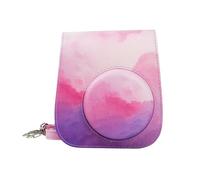 Luces De Cámara para Fotografía Portátil Bolso para cámara Estuche Protector de PU Bolso de Cuero Bolso para cámara con Correa de Hombro Ajustable Lindo Bolso para cámara con (Pink, One Size)