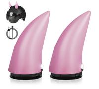 Luces de Casco de Bicicleta, WASAGA Luz Decorativa Recargable para Casco de Cuerno de Buey con 5 Colores Claros para Advertencia o Ciclismo (2 Piezas - Rosa)