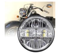 Luces De Circulación Diurna Faro Delantero LED para Motocicleta De 5,75" H4 DRL para Dyna Low Rider para Street Bob para Super Glide para Wide Glide(Chrome)