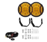 Luces De Circulación Diurna Luces De Conducción LED Redondas 5 Pulgadas, Luz Trabajo Con Haz Puntual Disparador Doble Cara Para Camioneta, Todoterreno(3000K Amber Light)