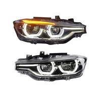 Luces de coche Compatible con BMW Serie 3 F30 F35 F80 318 320 325 328M 330 335 2013-2019 Faros delanteros DRL Angel Eye Beam Accesorio for coche(Replace Xenon)