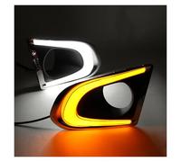 Luces De Conducción Diurnas Para Chevrolet Para Chevy Para TRAX 2014-2016 DRL Luces Circulación Diurna Cubierta Luz Antiniebla 12V Con Señal Giro(White and Yellow)