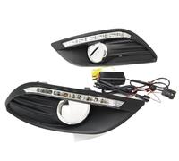 Luces De Conducción Diurnas Para Ford Para Focus 2 Sedan MK2 2009-2014 Antiniebla DRL Con Atenuación Automática Y Circulación Diurna LED Señal Giro(White FlashingYellow)