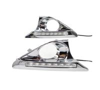 Luces De Conducción Diurnas Para Toyota Para Camry 2012 2013 2014 Con Cubierta Cromada LED DRL Circulación Diurna Lámpara Antiniebla Señal Giro(Dynamic,Blanco)