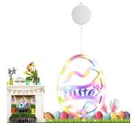 Luces de Conejo y Huevo de Pascua, LED de Colores con Ventosas Suministros para Fiestas Decoración Adorable, Luces De Huevo De Pascua Para Jardín, Para Escritorios, Mesas, Estanterías, Árboles De Noch