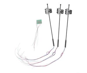 Luces de cruce peatonal 3pcs escala 1:32 con panel de control | postes de metal, plástico resistente a la intemperie, textura realista, larga vida útil, fácil montaje