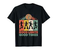 Luces de discoteca y buenos tiempos vintage de los años 70 bailando baile retro Camiseta
