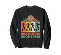 Luces de discoteca y buenos tiempos vintage de los años 70 bailando baile retro Sudadera