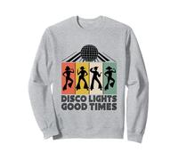 Luces de discoteca y buenos tiempos vintage de los años 70 bailando baile retro Sudadera
