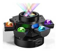 Luces de DJ con cabeza móvil de 6 brazos, 150 W 4 en 1 RGBW Luces de discoteca DJ con control remoto, DMX-512 y control activado por sonido Luces de fiesta Luces de escenario Luces estroboscópicas