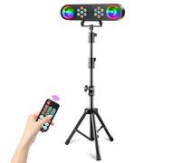 Luces de DJ con soporte, luces giratorias de bola de discoteca y luces de colores, sistema de iluminación de escenario con sonido activado, para bar, concierto, movimiento, boda, Halloween, Navidad,