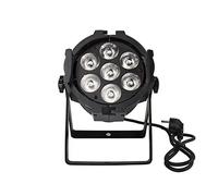 Luces de DJ para Fiestas, Mini Aluminum Alloy 7x18W RGBWA+UV 6in1 LED Par Light DMX512 Wash Dj Stage Disco Party Professional Lights(4pcs)