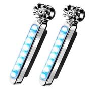 Luces de energía eólica: Exterior del vehículo, Gris, Cabezal de Montaje de Parrilla, Base sólida, Dispositivo de Flujo Radiante, Parachoques Delantero Brillante para camionetas al Aire Libre