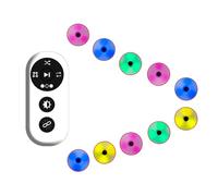 Luces de entrenamiento de reacción, lámpara de agilidad y velocidad, 4 modos, 4 colores de luz, equipo de respuesta ágil y rápida, para fútbol, boxeo, fitness y entrenamiento deportivo.(A set of 10
