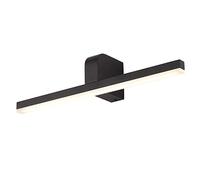 Luces de espejo de baño modernas, luz frontal de espejo negro con pantalla acrílica, 3000 K blanco cálido, luz LED para imagen lámpara de gabinete de espejo para habitación de hotel restaurante, 50 cm