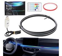 Luces de fibra de coche,Luces interiores del coche RGB - Aplicación de control de luz fría de fibra óptica multicolor para cambiar de color con ritmo musical, diseño oculto