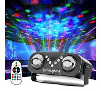 Luces de fiesta activadas por voz, Material ABS,con dos bolas de discoteca RGB, un control remoto y luces LED de discoteca para DJ, perfectas para celebraciones familiares, bailes y otras ocasiones.