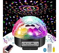 Luces de fiesta de bola de discoteca inalámbrica Altavoz Bluetooth 9 colores Tf Tarjeta MP3 Reproductor de sonido activado Led dj Lámpara Barra de bodas KTV para Espectáculos