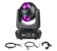 Luces de fiesta de DJ, luz de cabeza móvil de 100 W con luz de escaneo con efecto de haz, luces de DJ giratorias infinitas con sonido activado para bodas, fiestas de DJ y casas en vivo