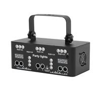 Luces de fiesta, discoteca con mando a distancia, 21 ojos RGB UV, efecto de luz estroboscópica, luz de discoteca DMX controlada por música, para bares, clubes, reuniones familiares [clase energética E