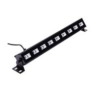 Luces de Fiesta Luz negra remota 2 7W 9LED UV Bar Glow Dark Party Efecto de iluminación escenario DJ DISCO Cumpleaños Boda Holiday Blacklight