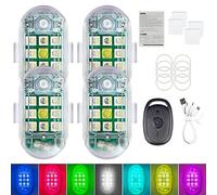 Luces de Flash de Auto con Mando a Distancia inalámbricas LED Anti-Collision Lights, 7 Colores y Carga USB, luz estroboscopica Flashlight, Luces anticolisión de Aviones