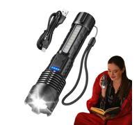 Luces de flash recargables LED, linterna superbrillante | Linternas LED de 1500 lúmenes superbrillantes - Potente linterna de mano superbrillante con pilas y 8 modos de luz para uso en exteriores