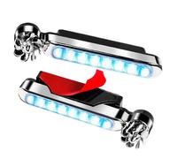 Luces de funcionamiento automático de energía eólica - Lámparas LED de rejilla diurna Ahorro de Sin electricidad | Faros auxiliares decorativos sin instalación | Paquete de 2 luces de energía