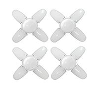 Luces de garaje LED, paquete de 4 luces de garaje LED, iluminación de techo atornillada 2800 lm, lámpara de luz diurna E26/E27 de 28 W con 4+1 paneles ajustables para granero, tienda, sótano, bombill