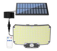 Luces de garaje solar - calentador de calle LED impermeable al aire libre | Luces de terraza solar con control remoto, iluminación de patio de ahorro de energía para jardín, pasarela,
