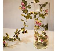 Luces de hadas de flores, 2 metros, 20 vides LED con luces de hadas, luces de vid que funcionan con pilas, luces de flores artificiales para el día de San Valentín, boda, fiesta de cumpleaños,