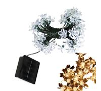 Luces de hadas de flores, luces de flores solares - Iluminación floral de hadas de 23 pies 50 LED | Luces de flores de energía solar Fiesta de boda interior