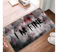 Luces de Halloween 【Decoración】 Alfombrillas de Halloween geniales que hacen que tu hogar tenga miedo a las alturas5 decoraciones de araña (B, 60 x 40 cm)