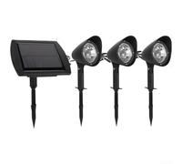 Luces de jardín al aire libre con energía solar RGB con control remoto, 6 niveles de brillo, IP44, impermeable, foco de paisaje para patio, árbol (luz cálida)