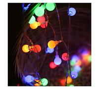 Luces de jardín Luces de cadena LED 10M USB/Batería Power Ball Garland Luces Lámpara impermeable para exteriores Boda Jardín Luces de hadas Decoración navideña (Color: Colorido, Tamaño: USB-6M 40LED