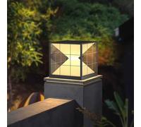 Luces De Las Tapas De Los Postes De La Energía Solar con Iluminación LED Lámparas del Camino del Paisaje Tapas De Columna De Valla Modernas Linternas Lámpara De Pilar Solar Impermeable