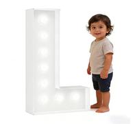 Luces De Letras Iluminadas LED Plástico 6000K,Iluminan Letreros Alfabeto 2,3/3/3/4 Pies For Bodas,Cumpleaños,Eventos Navidad, Bares, Decoración For Ocasiones Especiales(L,70cm)