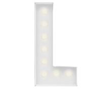 Luces De Letras LED Blancas Con Forma Símbolo Del Alfabeto, Lámparas Marquesina Plástico Que Iluminan Palabras For Cumpleaños, Bodas, Fiestas, Decoración Pared(L,70cm/2.3ft)