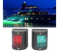 Luces de Navegación, 2 Luces LED de Popa, IP54, Tira de Luces Marinas para Luces de Barco, Luz de Proa y Popa, PC, Estribor, Verde, Puerto, Rojo, ángulo de Haz de 112,5°, Luz