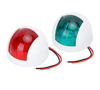 Luces de Navegación LED para Barcos Pareja de Faros de Señalización Rojo y Verde 12V Impermeables IP66 para Pontones Yates Lanchas y Embarcaciones Pequeñas