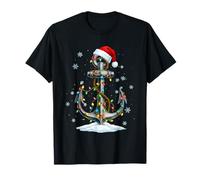 Luces de Navidad con Ancla náutica, navegante, Marinero Camiseta