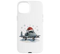 Luces de Navidad envueltas en avión A-10 Divertido avión Carcasa para iPhone 15 Plus