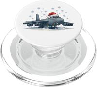 Luces De Navidad Envueltas En Avión Aéreo B-52 Avión Militar PopSockets PopGrip para MagSafe